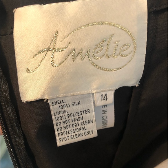 Amelie Black Silk Halter Dress - Picture 6 of 7